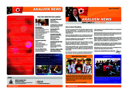 ARALUEN NEWS ‘TIS THE SEASON TO BE JOLLY... (AND SAFE!) Issue 1 | December 2012