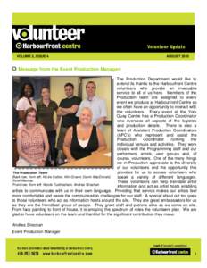 Volunteer E-Newsletter - August 2010