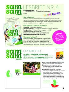 LESBRIEF NR 4 VOOR GROEP 5 + 6 Wat is Samsam?  AD