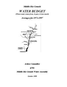Middle Rio Grande  WATER BUDGET (Where water comes from, & goes, & how much)  Averages for[removed]