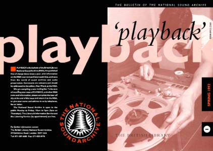 Playback no.1 Spring 1992