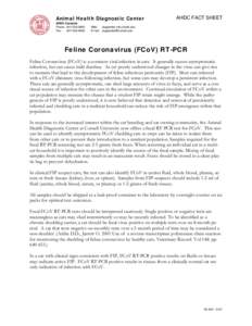 Microsoft Word - DL931 - Fact Sheet - Serol - Fel Coronaviurs RT-PCR.doc