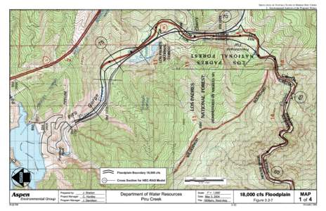 SIMULATION OF NATURAL FLOWS IN MIDDLE PIRU CREEK 3. Environmental Analysis of the Proposed Project Floodplain Boundary 18,000 cfs 75