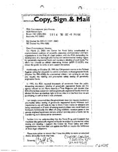 FDA Commissioner Jane Henney 5430 Fishers Lane Room IO61 (HFA-305) Rockville, MD[removed]lflO OCT-5 PI58