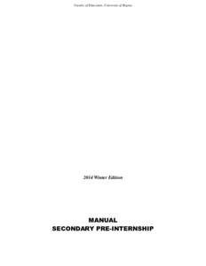 ECS 350 Manual Secondary Pre-Internship -January[removed]pub