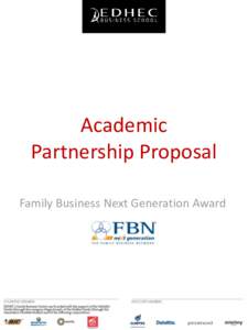 Academic Partnership Proposal Family Business Next Generation Award EDHEC Family Business Centre