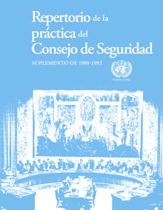 Repertorio de la práctica del Consejo de Seguridad SUPLEMENTO DE 19891992  asdf