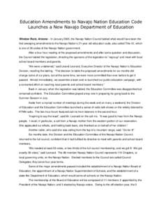 Navajo people / Davis Filfred / Kenneth Maryboy / Navajo Nation / Standards-based education / Peterson Zah