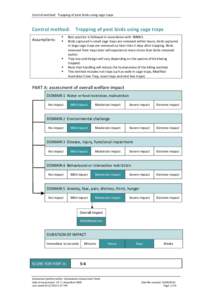 bird cage trapping worksheet