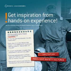 !  Get inspiration from hands-on experience!  Join our workshop during the Danish Maritime Days in Copenhagen