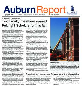 AuburnReport July 10, 2009 For  t h e f a c u l t y a n d s t a ff o f