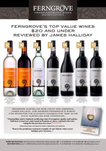 FERNGROVE’S TOP VALUE WINES $20 AND UNDER REVIEWED BY JAMES HALLIDAY 92