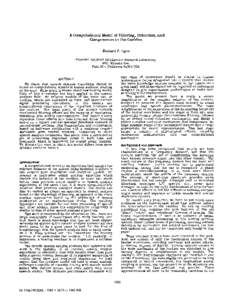 A Computational Model of Filtering, Detection, and  Compreion in the Cochlea Richard F. L7jom  Fairchild Artificial Intelligence Research Laboratory