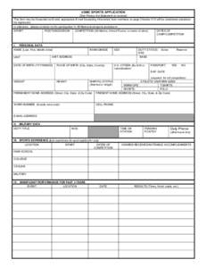 USMC SPORTS APPLICATION (See Privacy Act Statement on reverse) This form may be forwarded as E-mail, appropriate E-mail forwarding information from members on page 2 blocks VI-X will be considered substitute for signatur