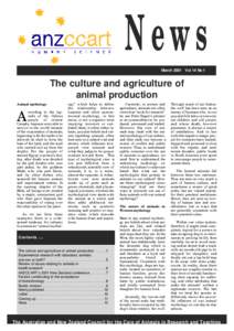 News March 2001 Vol 14 No 1 The culture and agriculture of animal production Animal mythology