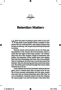 9  CHAPTER Retention Matters