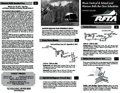 Roaring Fork Valley / White River National Forest / Aspen Skiing Company / Roaring Fork Transportation Authority / Aspen /  Colorado / Maroon Bells / Aspen Highlands / Rubey / Aspen Mountain / Colorado counties / Geography of Colorado / Colorado