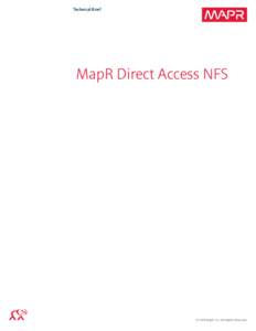 Technical Brief ® MapR Direct Access NFS  © 2014 MapR, Inc. All Rights Reserved.