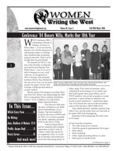 ¤  www.womenwritingthewest.org Volume XI, Issue 3