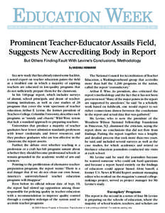 www.edweek.org  	 VOL. 26, No. 4  •  September 20, 2006 American Education’s Newspaper of Record