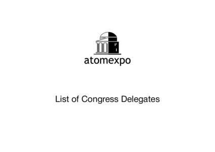 List of Congress Delegates  № Company