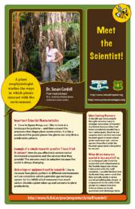 Meet the Scientist! A plant ecophysiologist studies the ways