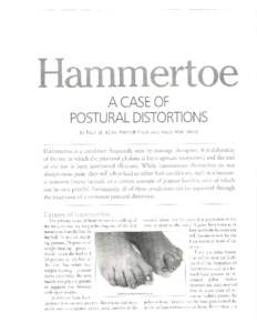 Hammertoe ACASEOF DISTORTIONS POSTURAL b y P a u lS t . J o h n ,R a n d a lCl l a r ka n d T r a c yA l a n J o n e s