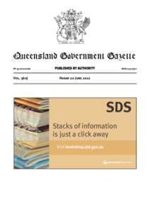 QueenslandGovernment Government Gazette Queensland Gazette PP[removed]