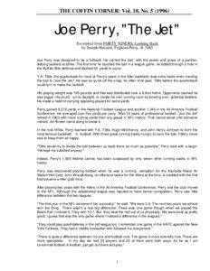 THE COFFIN CORNER: Vol. 18, No[removed]Joe Perry, 