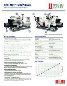 22kW  BOLLARD™ MG22 Series 22kW Marine Generator Specifications  3