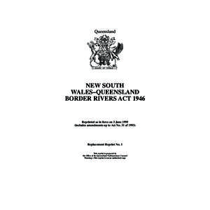 Queensland  NEW SOUTH WALES–QUEENSLAND BORDER RIVERS ACT 1946