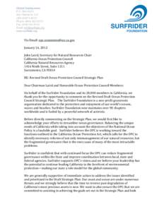 Microsoft Word - FINAL Surfrider OPC strategic plan comments.doc