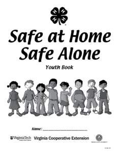 Safe at Home Safe Alone Youth Book Name: ________________________________