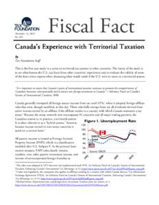 November 12, 2012 No. 334 Fiscal Fact  Canada’s Experience with Territorial Taxation