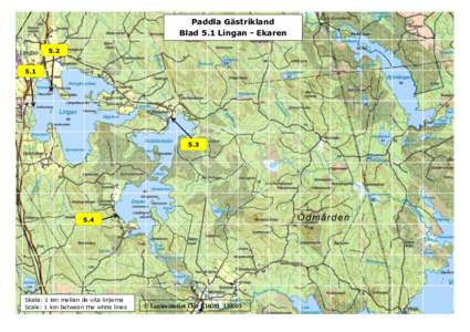 Paddla Gästrikland Blad 5.1 Lingan - Ekaren