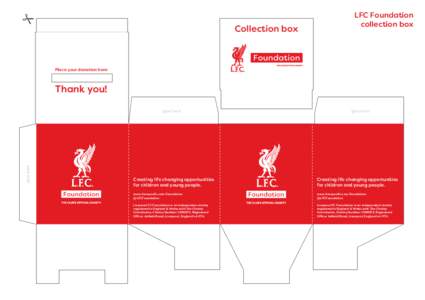 Collection box  LFC Foundation collection box  Place your donation here
