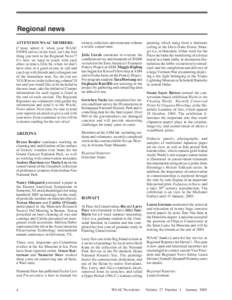 Regional news ATTENTION WAAC MEMBERS: C’mon, admit it: when your WAAC NEWS arrives in the mail, isn’t the first thing you turn to the Regional News?? It’s how we keep in touch with each