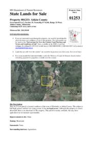 MN Department of Natural Resources  State Lands for Sale Property #01253: Aitkin County  Property Data