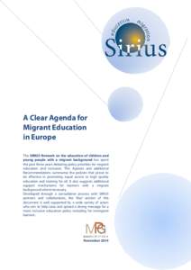 A Clear Agenda for Migrant Education[removed]in Europe