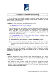 Nationality law / Member states of the Union for the Mediterranean / Member states of the United Nations / Republics / French law / Archives nationales / French Algeria / French nationality law / Oran / Political geography / Earth / International relations