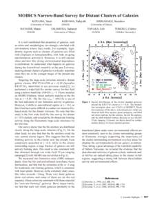 MOIRCS Narrow-Band Survey for Distant Clusters of Galaxies KOYAMA, Yusei