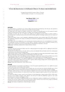 © Isaac Moreno Gallo http://www.traianvs.net/ _________________________________________________________________________ VÍAS ROMANAS E INFRAESTRUCTURAS MODERNAS I Congreso Internacional de Carreteras, Cultura y Territo