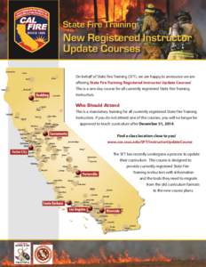 State Fire Training  New Registered Instructor Update Courses Crescent City