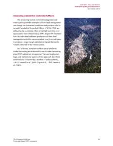 CHAPTER 4. SOIL AND WATER Watershed Quality and Assessment OCTOBER 2003 Assessing cumulative watershed effects