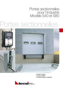 Portes sectionnelles pour l’industrie Modèle S40 et S80 Portes sectionnelles