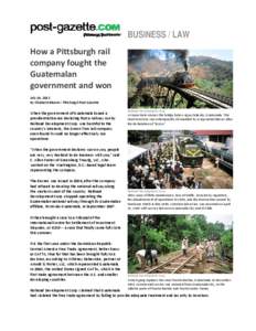 BUSINESS / LAW      How a Pittsburgh rail 