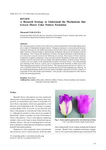 JARQ 48 (3), [removed]http://www.jircas.affrc.go.jp  REVIEW A Research Strategy to Understand the Mechanisms that Govern Flower Color Pattern Formation