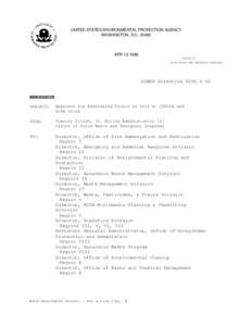 Approach for Addressing Dioxin in Soil at CERCLA and RCRA Sites:April 13, 1998