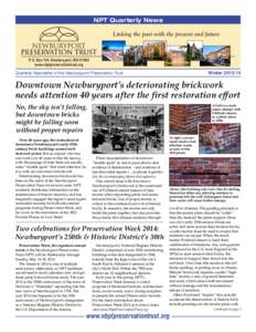 NPT Quarterly News  Linking the past with the present and future P. O. Box 184, Newburyport, MA[removed]www.nbptpreservationtrust.org