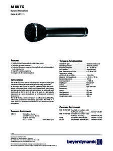 Electromagnetism / Nominal impedance / Beyerdynamic / Frequency response / Microphones / Shure SM58 / Electrical engineering / Electronics / Sound recording